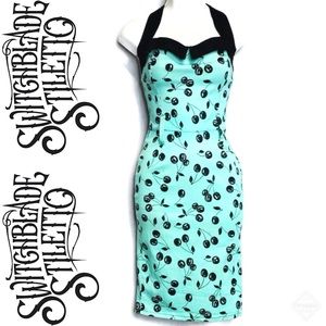 Switchblade Stiletto Cherry Darling Dress Mint Med